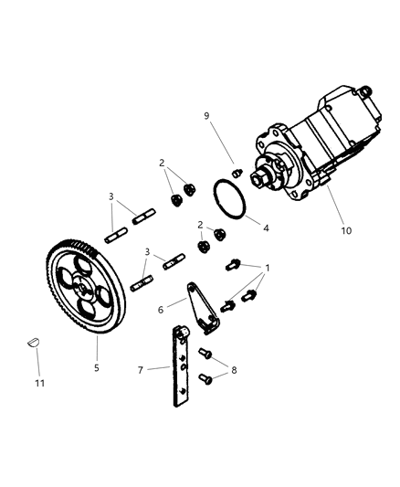 Bolt Hexagon Head Diagram for 5016188AA