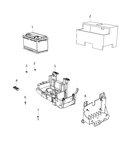 1986 Dodge Ramcharger Bracket Module Diagram for 68364605AA