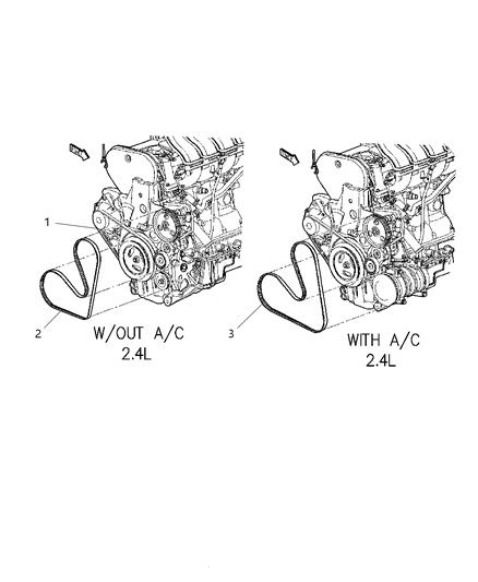 Belt Accessory Drive Diagram for 4891519AD
