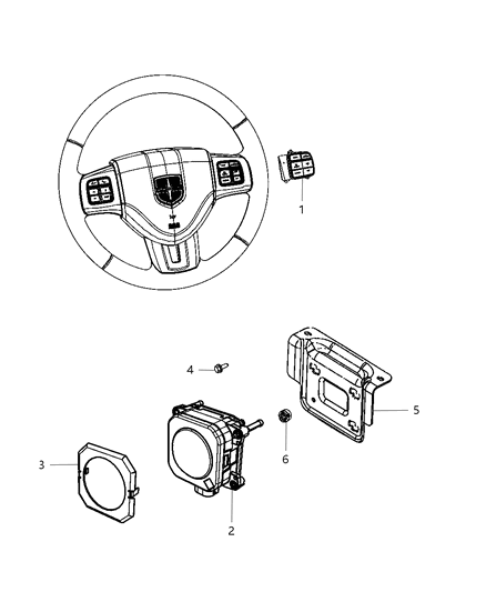2004 Dodge Caravan Sensor Adaptive Speed Control Module Diagram for 68137576AC