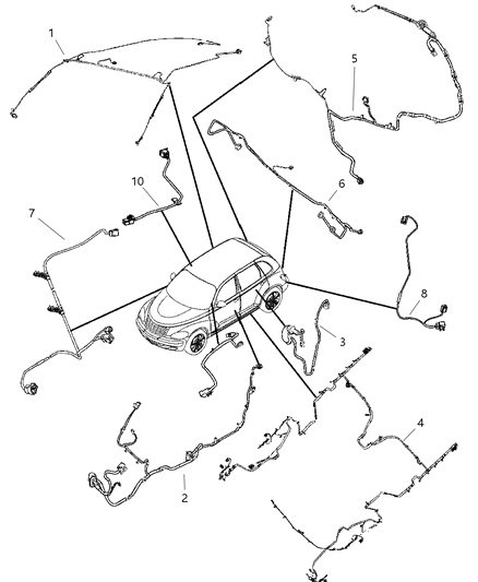 2020 Dodge Durango Wiring Front Door Diagram for 4795656AC