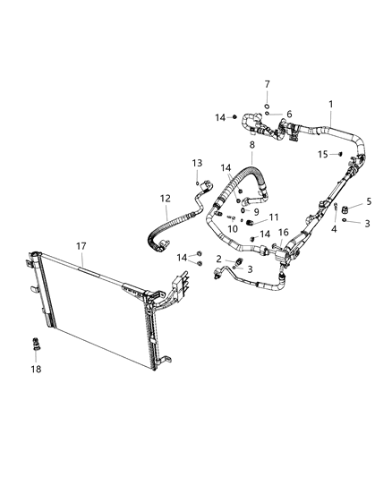 Condenser A/C Diagram for 68314789AB