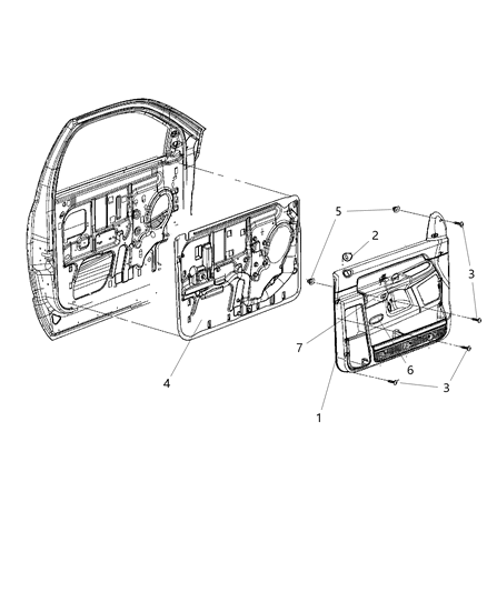 Handle Door Pull Diagram for 1DB93ZJ8AB