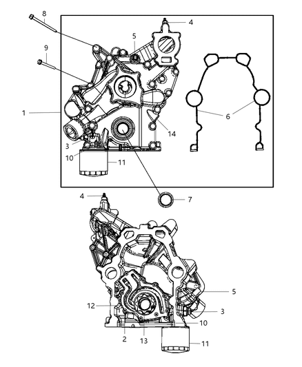 1987 Jeep Wagoneer Connector Oil Filter Adapter Diagram for 5037973AA