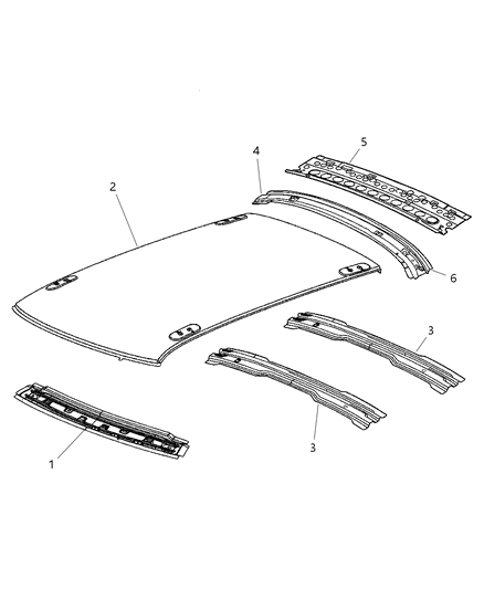 Panel Roof Diagram for 5065554AB