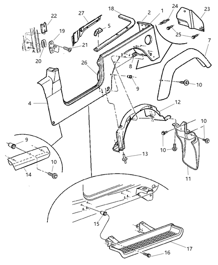 1985 Dodge D250 Stud M8X25 Diagram for 6507536AA