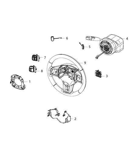 Module Steering Column Diagram for 1JH95DX9AD