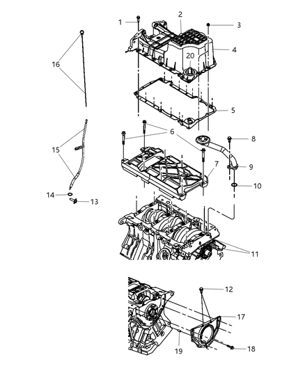 Pan Oil Diagram for 4892171AE