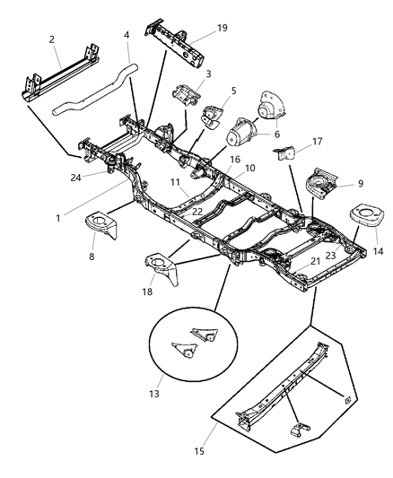 Bracket Engine Support Diagram for 68021015AB