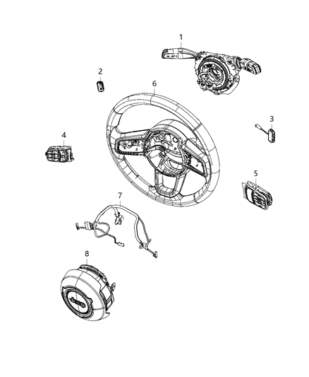 2022 Jeep Compass Cruise Switch Diagram for 68481679AA