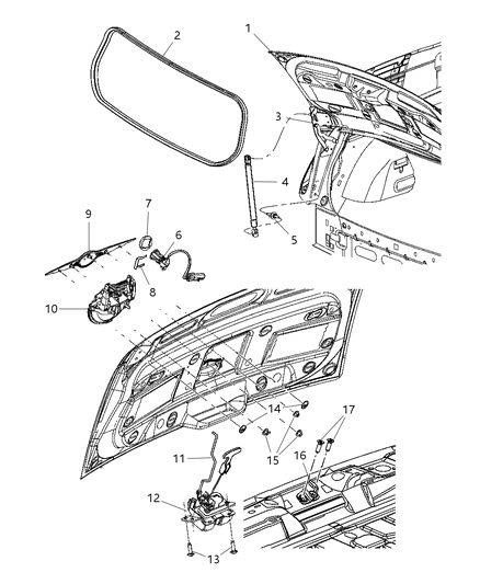 Handle Liftgate Diagram for 5067521AB
