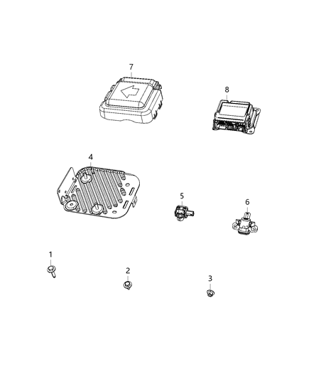 2012 Jeep Patriot Module Air Bag Control Diagram for 68399790AE