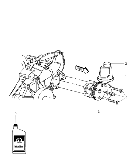Pump And Pulley Power Steering Diagram for R2855925AD