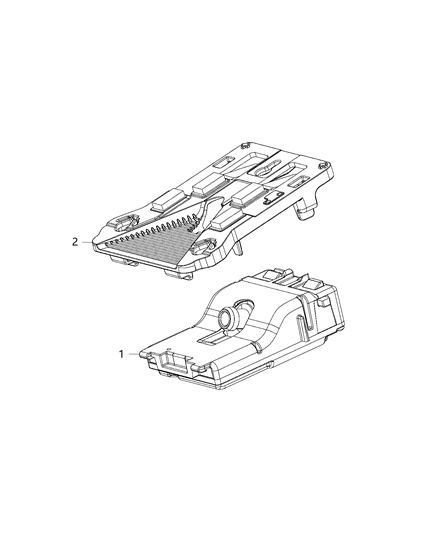 2008 Jeep Commander Camera Forward Facing, Front Diagram for 4672766AC