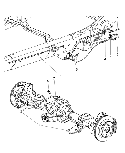 Rear Cable Diagram for 52013002AE