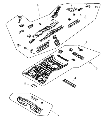 Panel Fuel Tank Close Out Diagram for 5155692AB