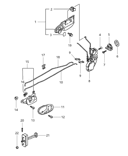 1990 Dodge Grand Caravan Grommet, Front Door Locking Screw (6) Diagram for MS480003