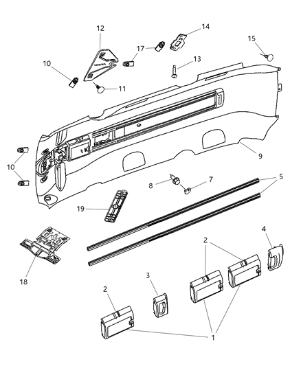 2013 Dodge Charger Retainer Diagram for 5139809AA
