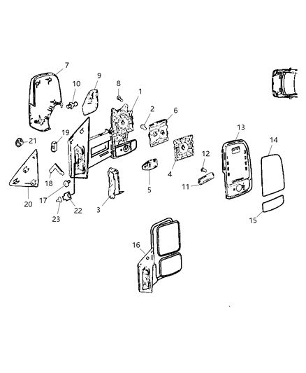Frame Mirror Diagram for 68010095AA