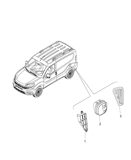 1986 Jeep Comanche Grille Side Vent Diagram for 5YA24JXWAA