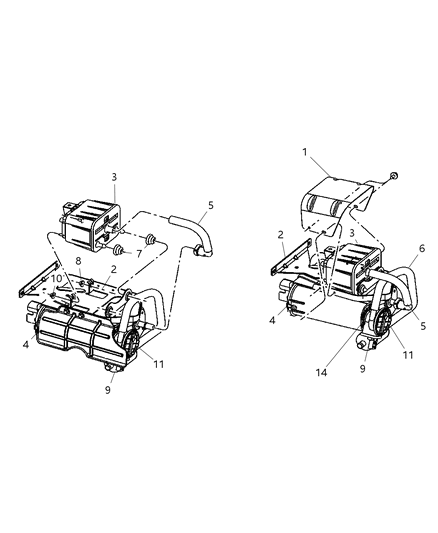 2000 Chrysler Concorde Hose Vapor Canister Pass Through Diagram for 52110233AB