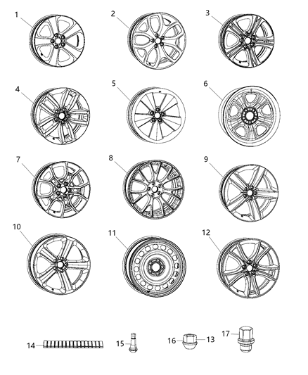 1984 Dodge B350 Wheel Aluminum Diagram for 5PN351XFAA