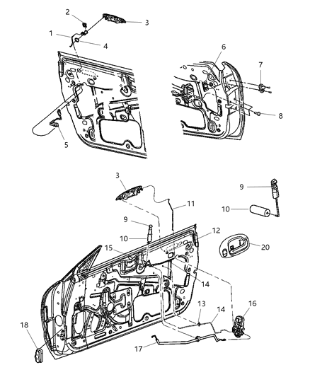 2004 Chrysler Sebring Pin Hinge Diagram for 4816028AC