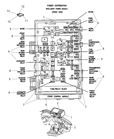 Relay Radiator Fan Diagram for 4868332AC