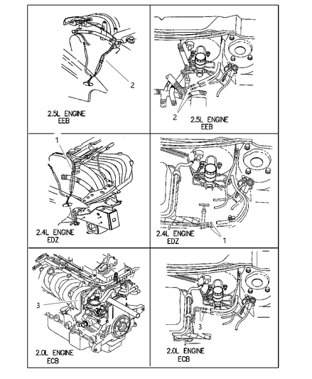 1999 Chrysler Sebring Harness Engine Vapor Diagram for 4591379AB