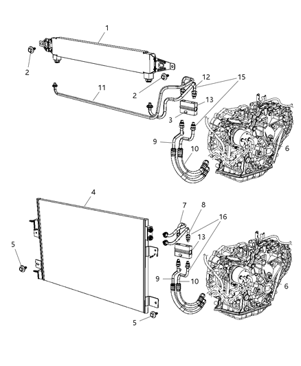 O Ring Transmission By - Pass Valve Diagram for 68021180AA