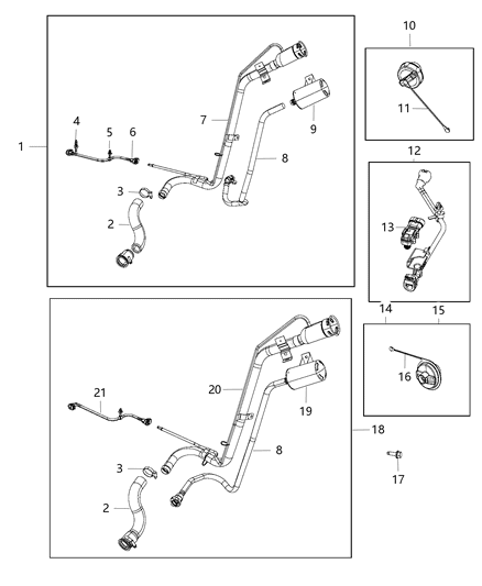 2002 Dodge Durango Clip Fuel Bundle Diagram for 68193038AA