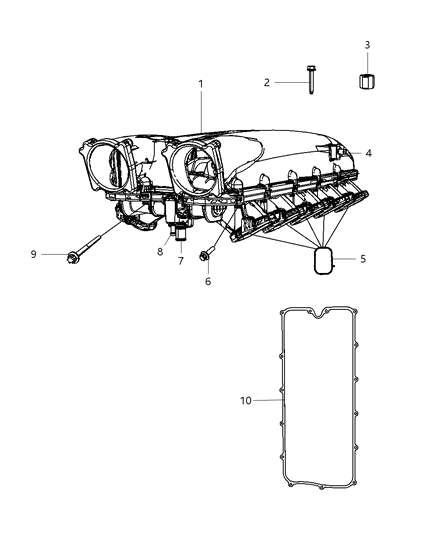 Bolt 6 Lobe External Head M6X1.0X83.0 Diagram for 6104691AA