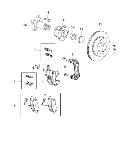 Rotor Brake Rear Diagram for 2AMV5534AC