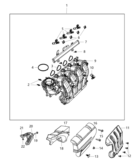1990 Dodge Ram 50 Screw Self Tapping M6X2.14X18 Diagram for 68360192AA