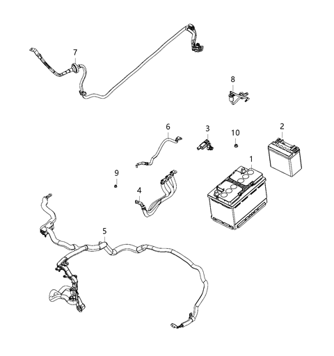2021 Dodge Durango Wiring Battery Positive Diagram for 68493953AB