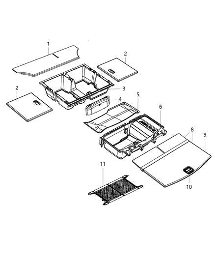 2004 Dodge Caravan Frame Cargo Area Diagram for 5LC37XXXAC