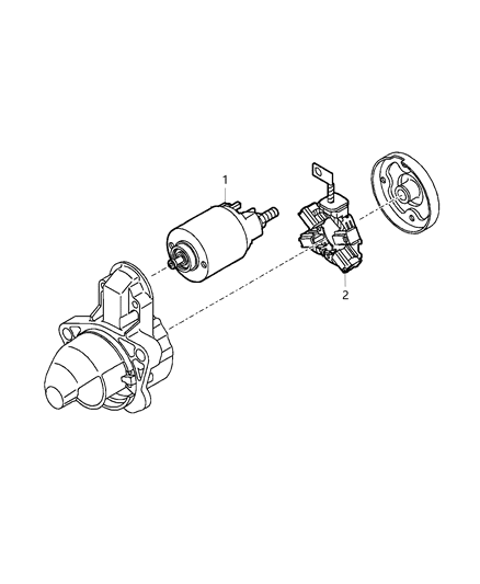 1998 Jeep Cherokee Solenoid Starter Diagram for 68133191AA