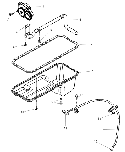 1989 Chrysler Fifth Avenue Pump Engine Oil Diagram for 5086845AA