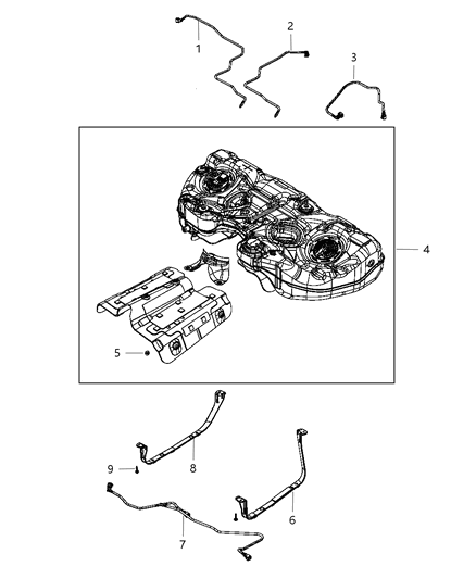 Strap Fuel Tank Diagram for 4581414AD