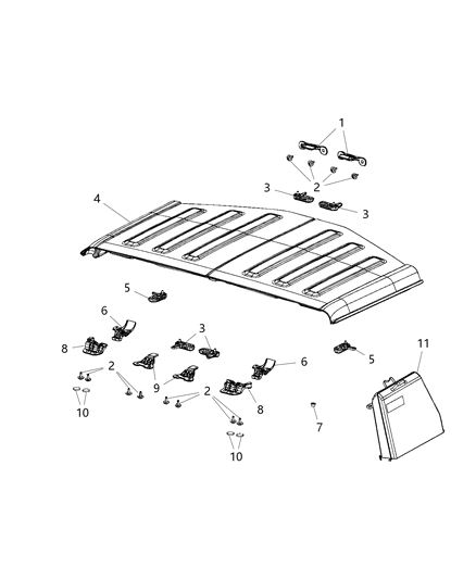 1984 Dodge Ramcharger Bracket Latch Diagram for 68421919AB