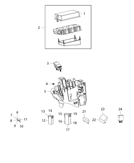 Power Distribution Center Intelligent Power Diagram for 68320923AC