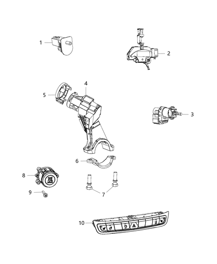 2017 Jeep Compass Switch Headlamp Diagram for 5XN68LXHAA