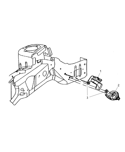 2023 Dodge Durango Horn And Bracket Low Note Diagram for 5107071AC