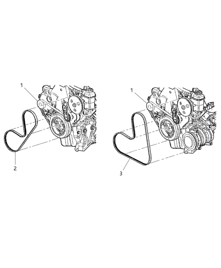 2004 Dodge Neon Belt Alternator Drive Diagram for 4668241AD