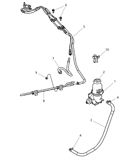 Cooler Power Steering Diagram for 5101846AA