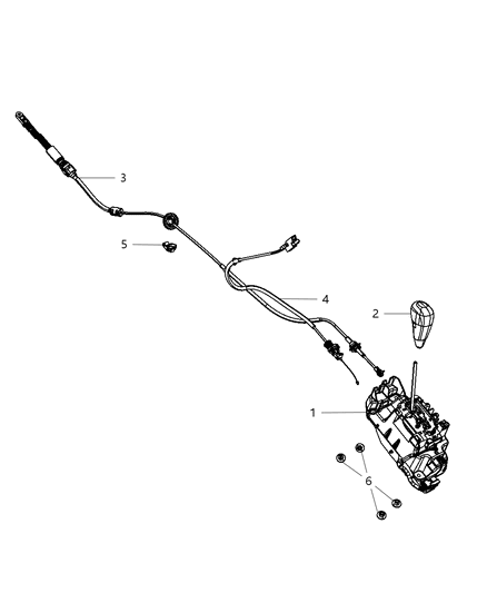 Shifter Transmission Diagram for 4880276AA