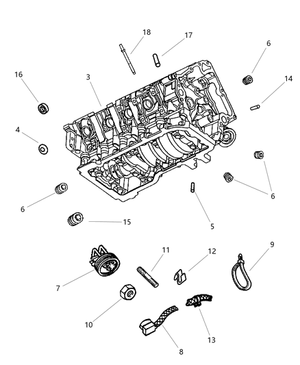 Engine Long Block Diagram for R2847014