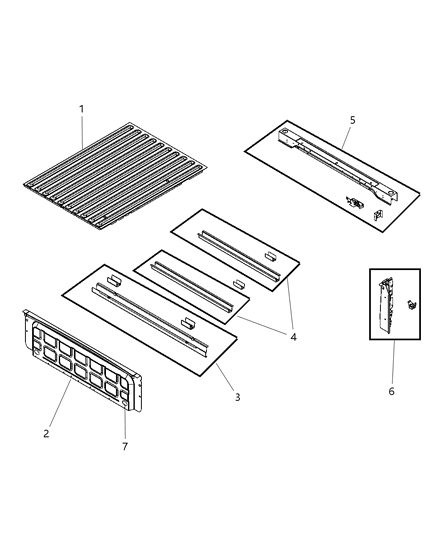 2012 Jeep Liberty Panel Box Floor Diagram for 68141814AA