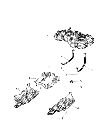 2008 Jeep Commander Tank Fuel Diagram for 68368222AC