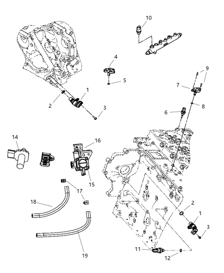 Sensor Map Diagram for 68005161AA
